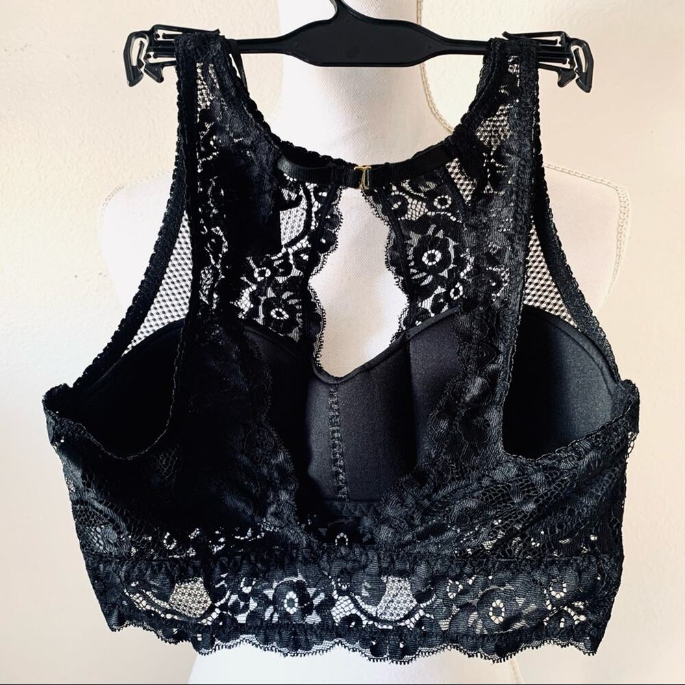 Cynthia Rowley bralette CR lace bra RN 119152 black S small NEW - Picture 2 of 7